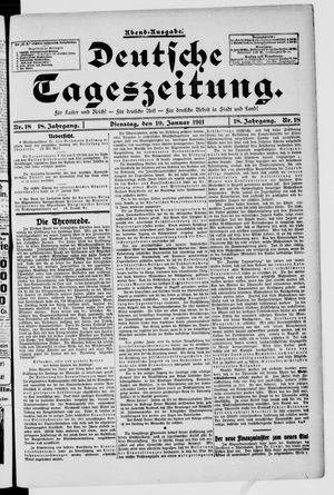 Deutsche Tageszeitung vom 10.01.1911