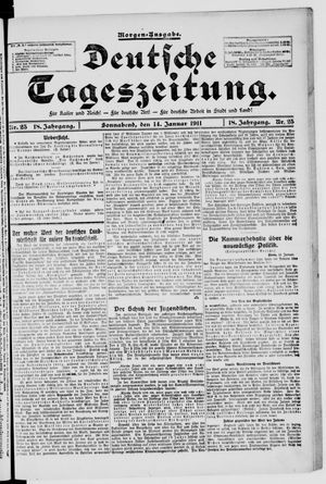 Deutsche Tageszeitung vom 14.01.1911