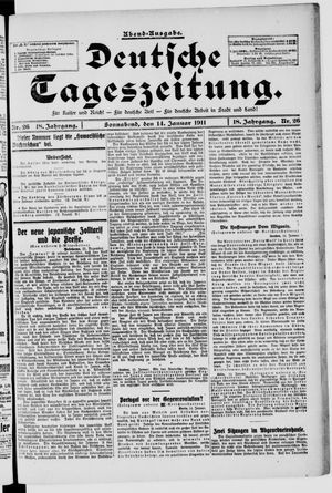 Deutsche Tageszeitung vom 14.01.1911