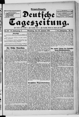 Deutsche Tageszeitung vom 17.01.1911