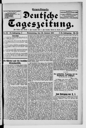 Deutsche Tageszeitung vom 19.01.1911