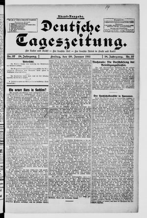 Deutsche Tageszeitung on Jan 20, 1911