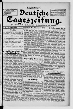 Deutsche Tageszeitung vom 21.01.1911