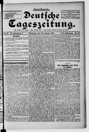 Deutsche Tageszeitung on Jan 24, 1911