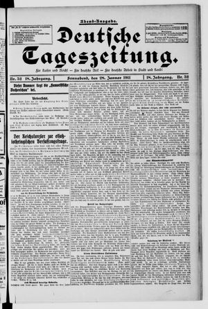 Deutsche Tageszeitung vom 28.01.1911