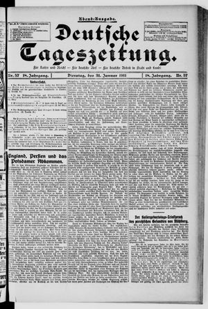 Deutsche Tageszeitung vom 31.01.1911