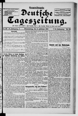 Deutsche Tageszeitung on Feb 2, 1911