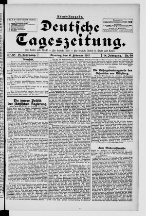 Deutsche Tageszeitung vom 06.02.1911