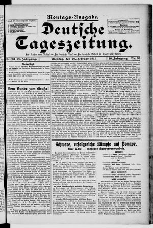 Deutsche Tageszeitung vom 20.02.1911