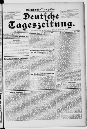 Deutsche Tageszeitung vom 27.02.1911