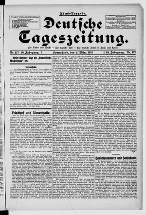 Deutsche Tageszeitung vom 04.03.1911