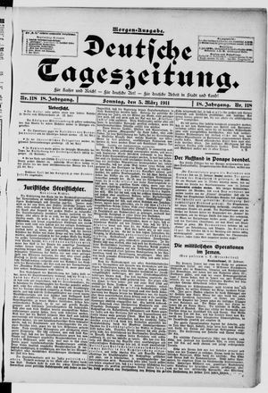 Deutsche Tageszeitung vom 05.03.1911