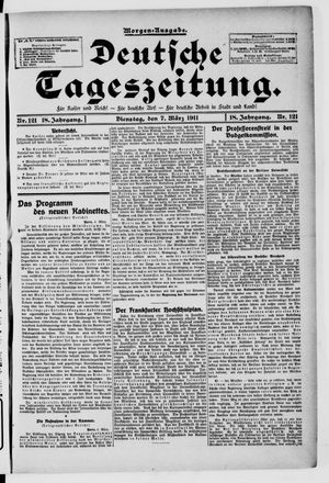 Deutsche Tageszeitung vom 07.03.1911
