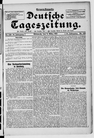 Deutsche Tageszeitung vom 08.03.1911