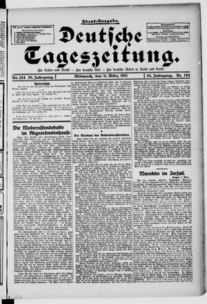 Deutsche Tageszeitung vom 08.03.1911