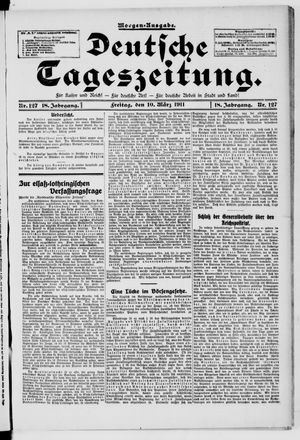 Deutsche Tageszeitung vom 10.03.1911