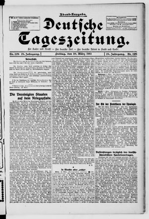 Deutsche Tageszeitung vom 10.03.1911