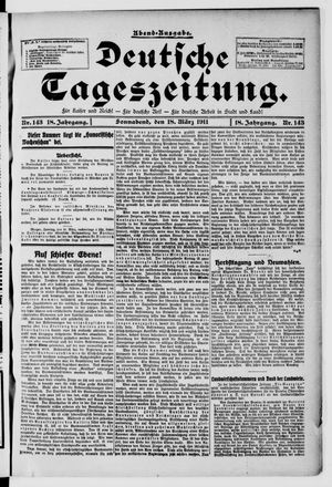 Deutsche Tageszeitung vom 18.03.1911