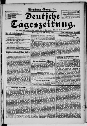 Deutsche Tageszeitung vom 20.03.1911