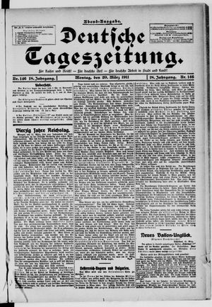 Deutsche Tageszeitung vom 20.03.1911