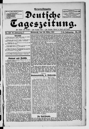 Deutsche Tageszeitung vom 22.03.1911