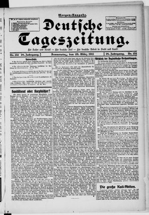 Deutsche Tageszeitung vom 23.03.1911