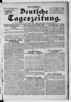 Deutsche Tageszeitung vom 30.03.1911