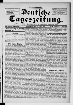 Deutsche Tageszeitung on Apr 1, 1911