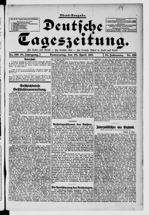 Deutsche Tageszeitung on Apr 20, 1911