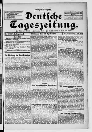 Deutsche Tageszeitung vom 26.04.1911