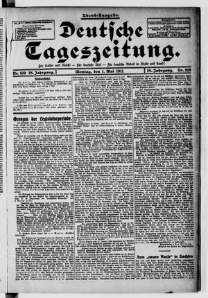 Deutsche Tageszeitung vom 01.05.1911