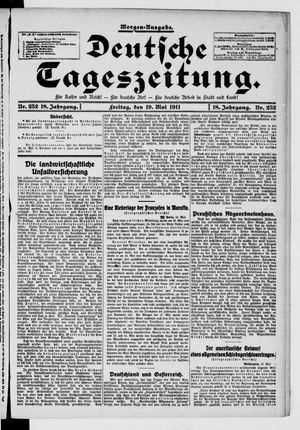 Deutsche Tageszeitung vom 19.05.1911