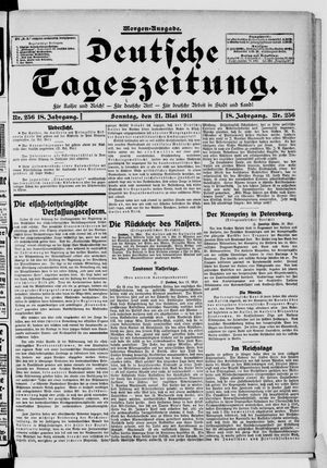 Deutsche Tageszeitung vom 21.05.1911