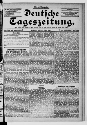 Deutsche Tageszeitung vom 02.06.1911