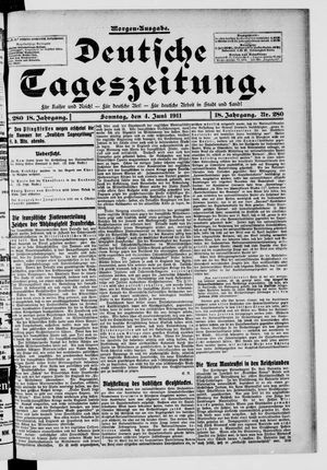 Deutsche Tageszeitung vom 04.06.1911