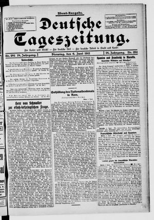 Deutsche Tageszeitung vom 06.06.1911