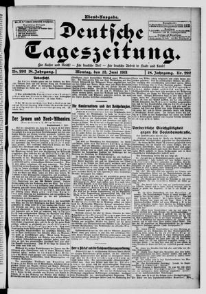 Deutsche Tageszeitung on Jun 12, 1911
