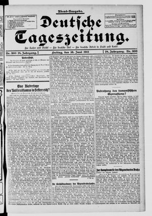 Deutsche Tageszeitung on Jun 16, 1911