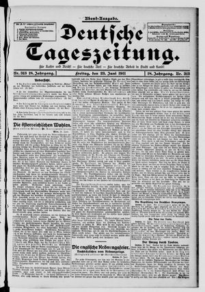 Deutsche Tageszeitung vom 23.06.1911