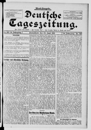Deutsche Tageszeitung on Jun 24, 1911