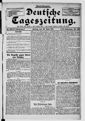 Deutsche Tageszeitung vom 30.06.1911