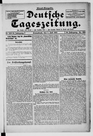 Deutsche Tageszeitung on Jul 1, 1911
