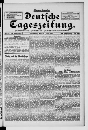 Deutsche Tageszeitung on Jul 12, 1911