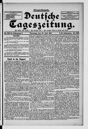 Deutsche Tageszeitung vom 18.07.1911