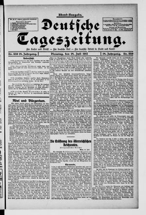 Deutsche Tageszeitung vom 18.07.1911