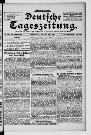 Deutsche Tageszeitung vom 20.07.1911
