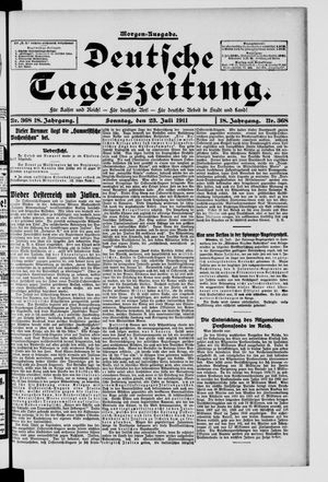 Deutsche Tageszeitung on Jul 23, 1911