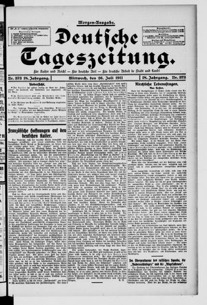 Deutsche Tageszeitung vom 26.07.1911
