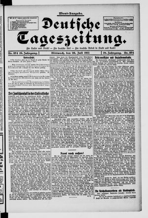 Deutsche Tageszeitung vom 26.07.1911