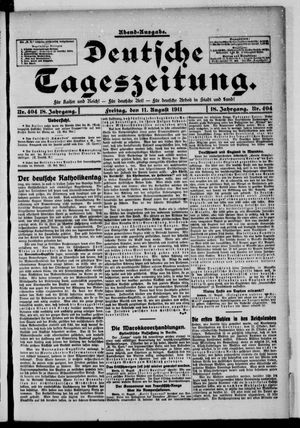 Deutsche Tageszeitung vom 11.08.1911